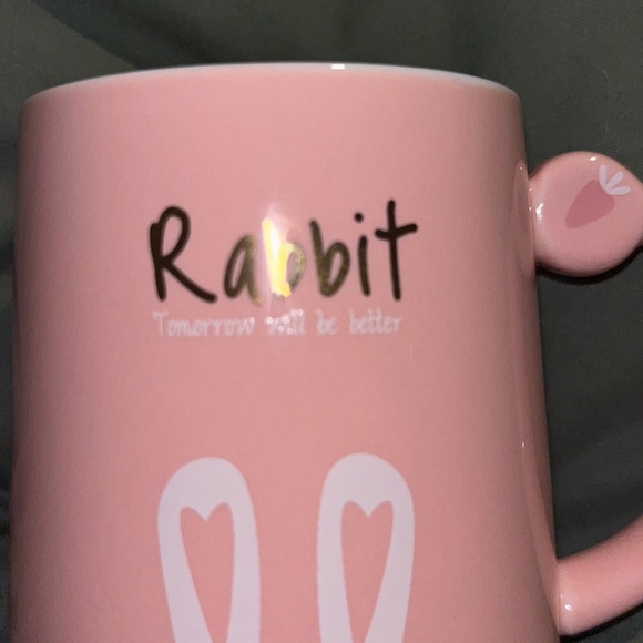 🐇 Rabbit “Tomorrow will be better mug” - pink - Picture 6 of 11